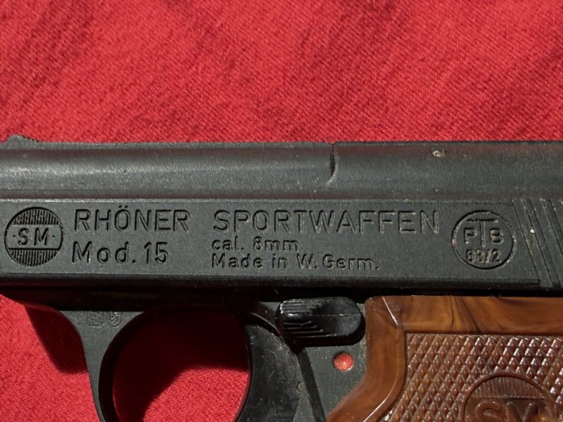 RHÖNER SM Mod.15 8mm (8mm PTB 83/2 ) con fondina in vera pelle