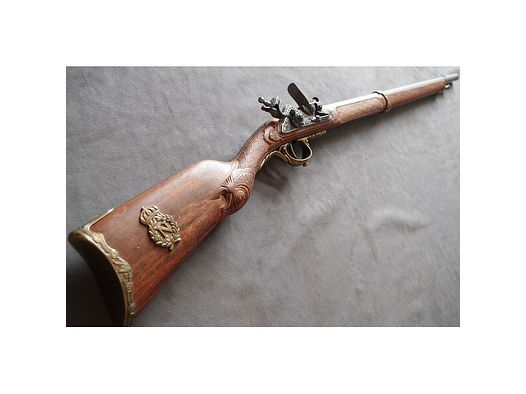 Napoleon 1807 Gewehr mit schön verziertem Holzschaft Replika Denix Muster