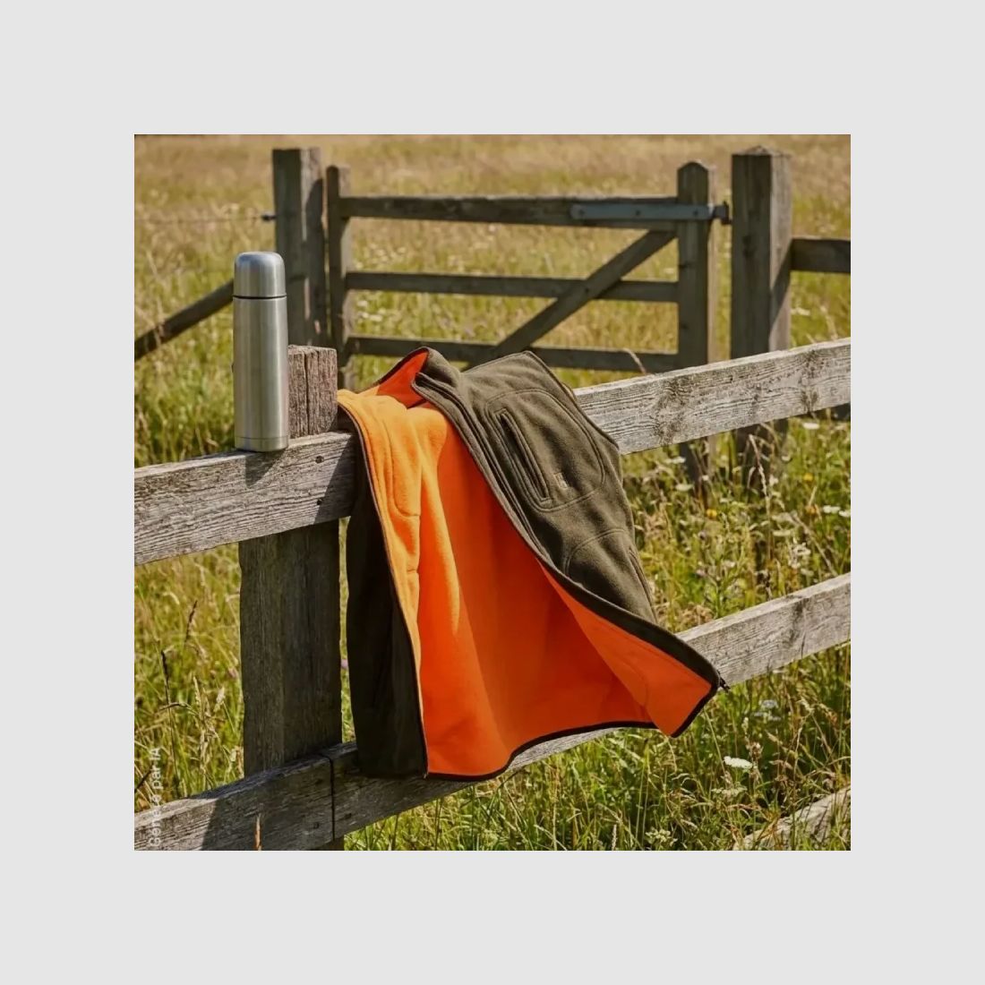 Wende-Fleeceweste Deerhunter Gamekeeper orange grün, Bild 8 von 14