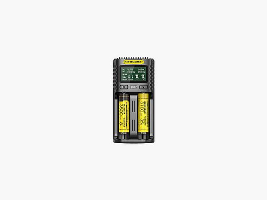 USB-Ladegerät - 2 Ports mit 3000mA - LCD-Display - Nitecore - NCUMS2