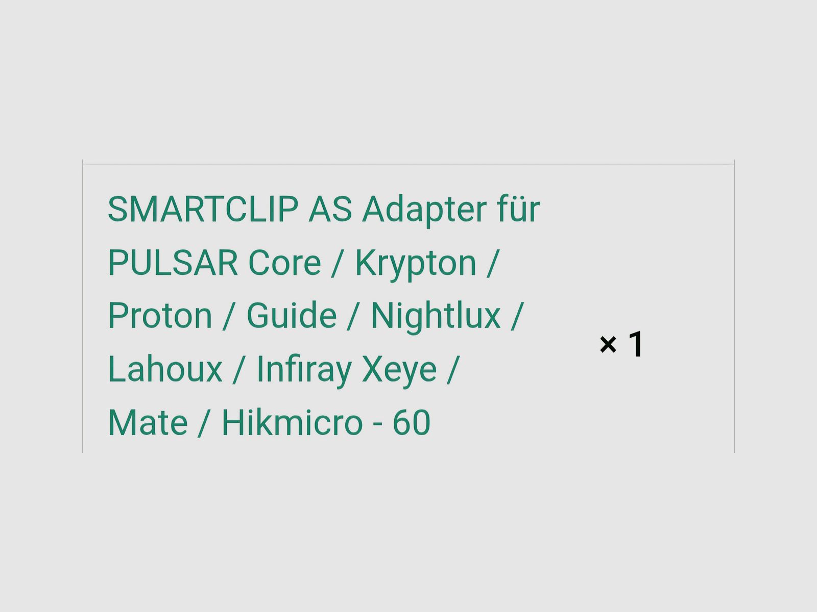 Adattatore SMARTCLIP AS 60mm