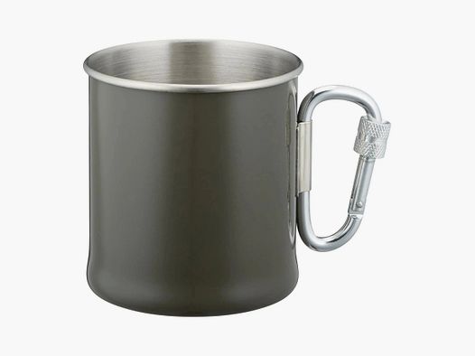 Mil-Tec Mil-Tec Karabinerbecher Edelstahl 250 ml oliv