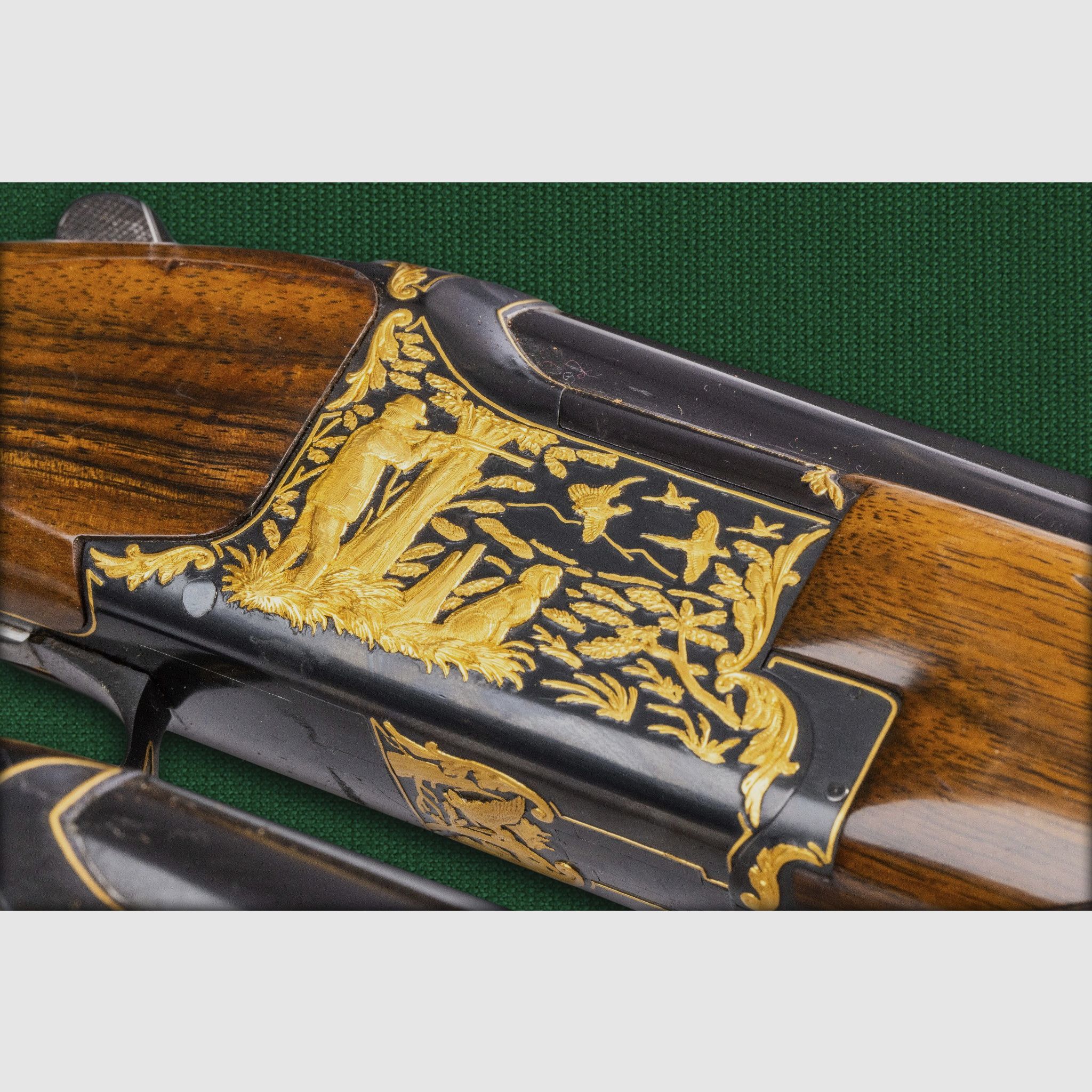 2 Browning B25 / FCS 25 Luxus-Flinten – Goldgravur – Sammlerzustand – Zertifikat