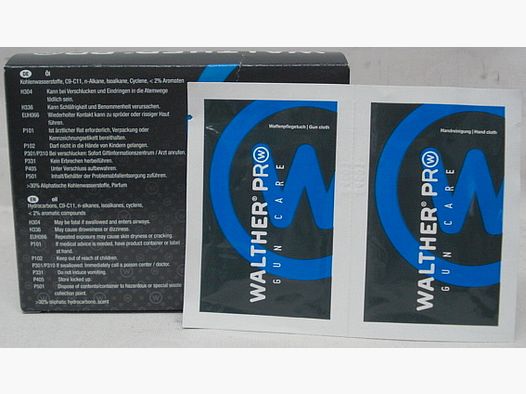 Walther Pro Wipe & Care - 10x verzorgings- en reinigingsdoekjes