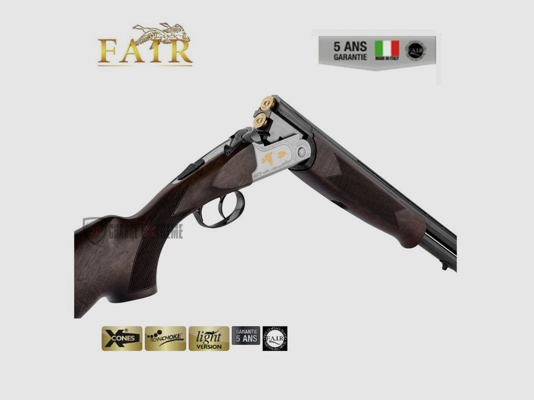 Strzelba Otwarta FAIR Bécassier z Mechanizmem Ergal Srebrna Kal. 12/76 - 61cm Raye/Ci, zdjęcie 2 z 5