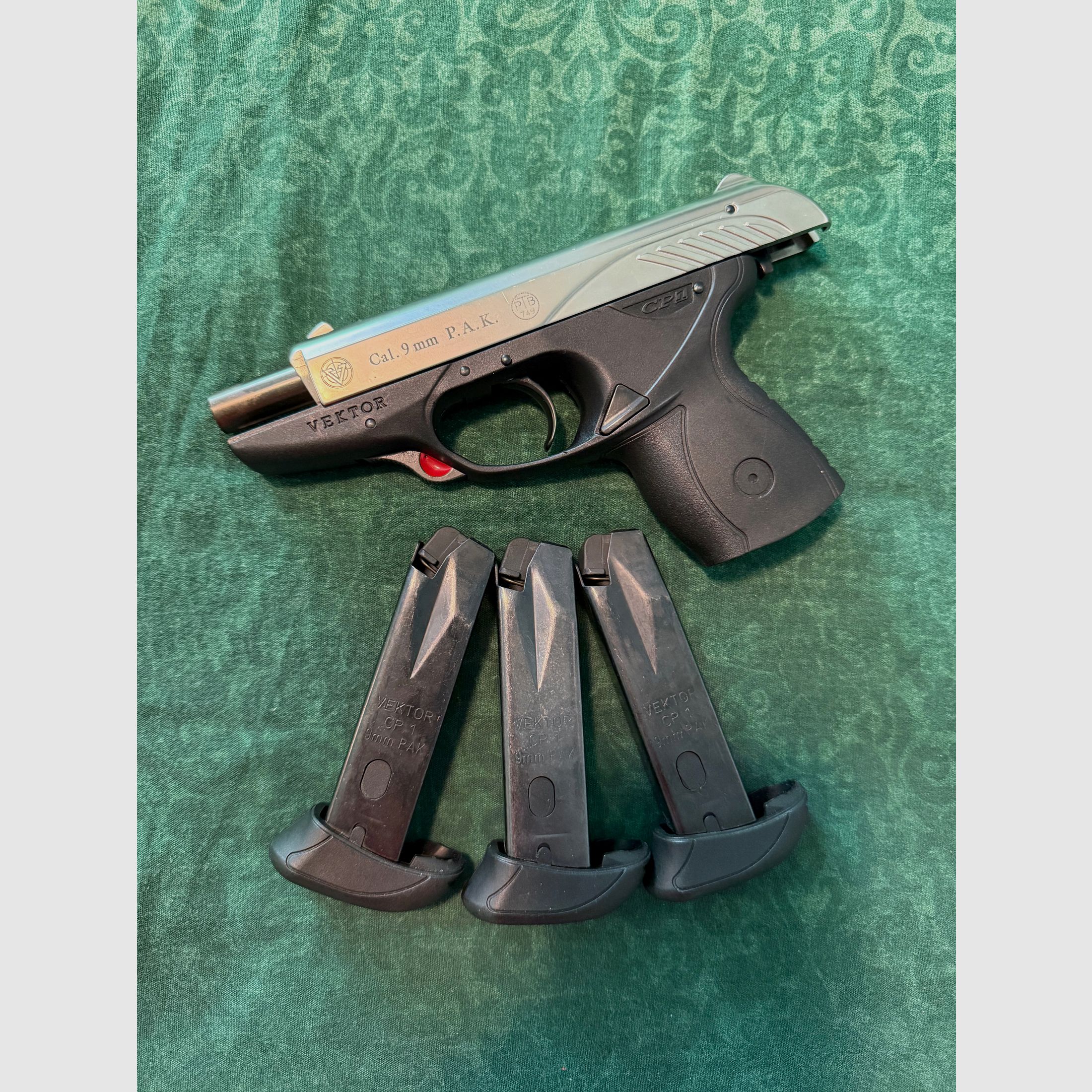 Röhm Vektor CP1 Veloursvernickelt 9mm P.A.K.