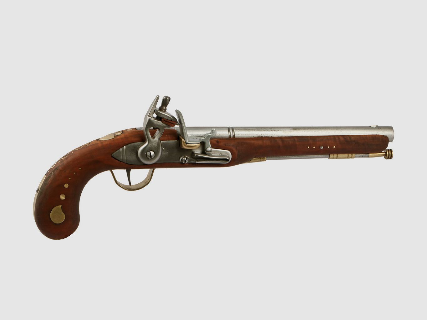 EinzelstĂĽck handgefertigte Deko Steinschloss Vorderladerpistole LĂ¤nge 46 cm
