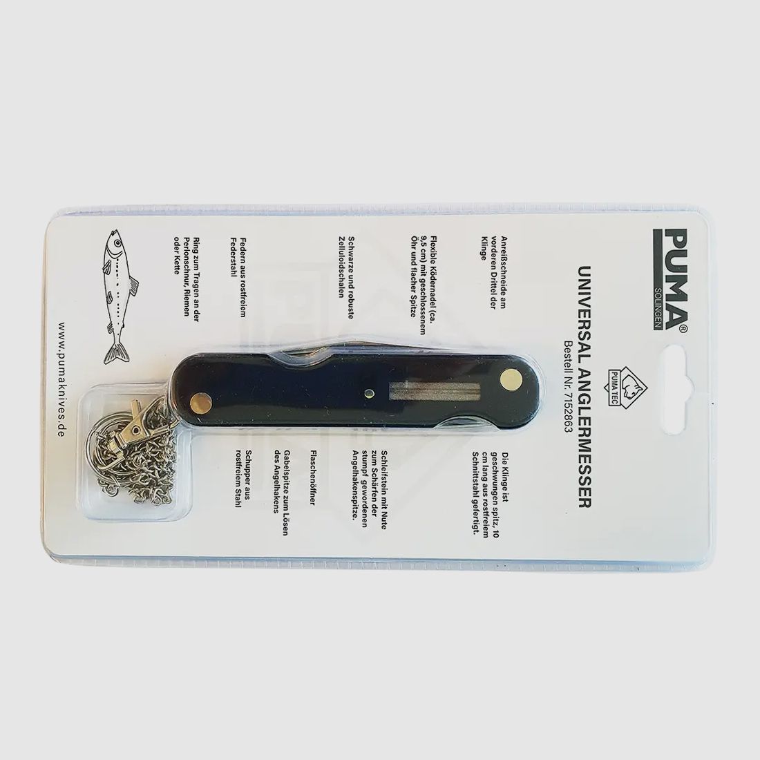 PUMA TEC Universal Anglermesser 863 | Klappmesser für Angler