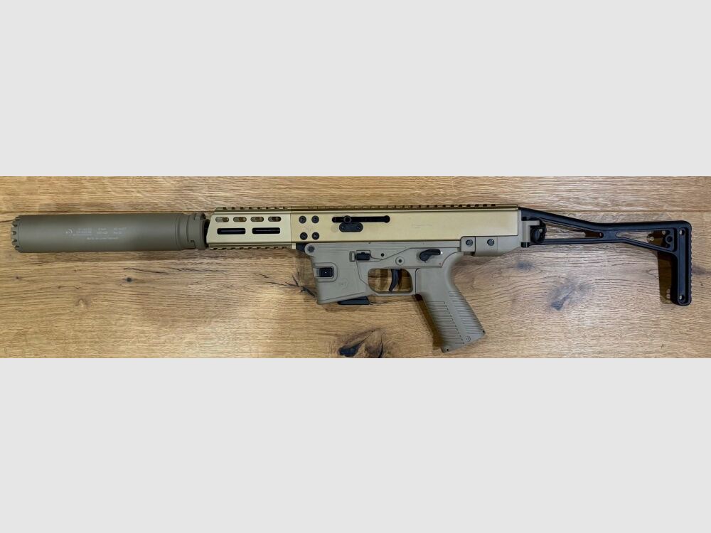 B&T AG (Brügger und Thomet) GHM9 G Coyote TAN mit RBS Schalldämpfer