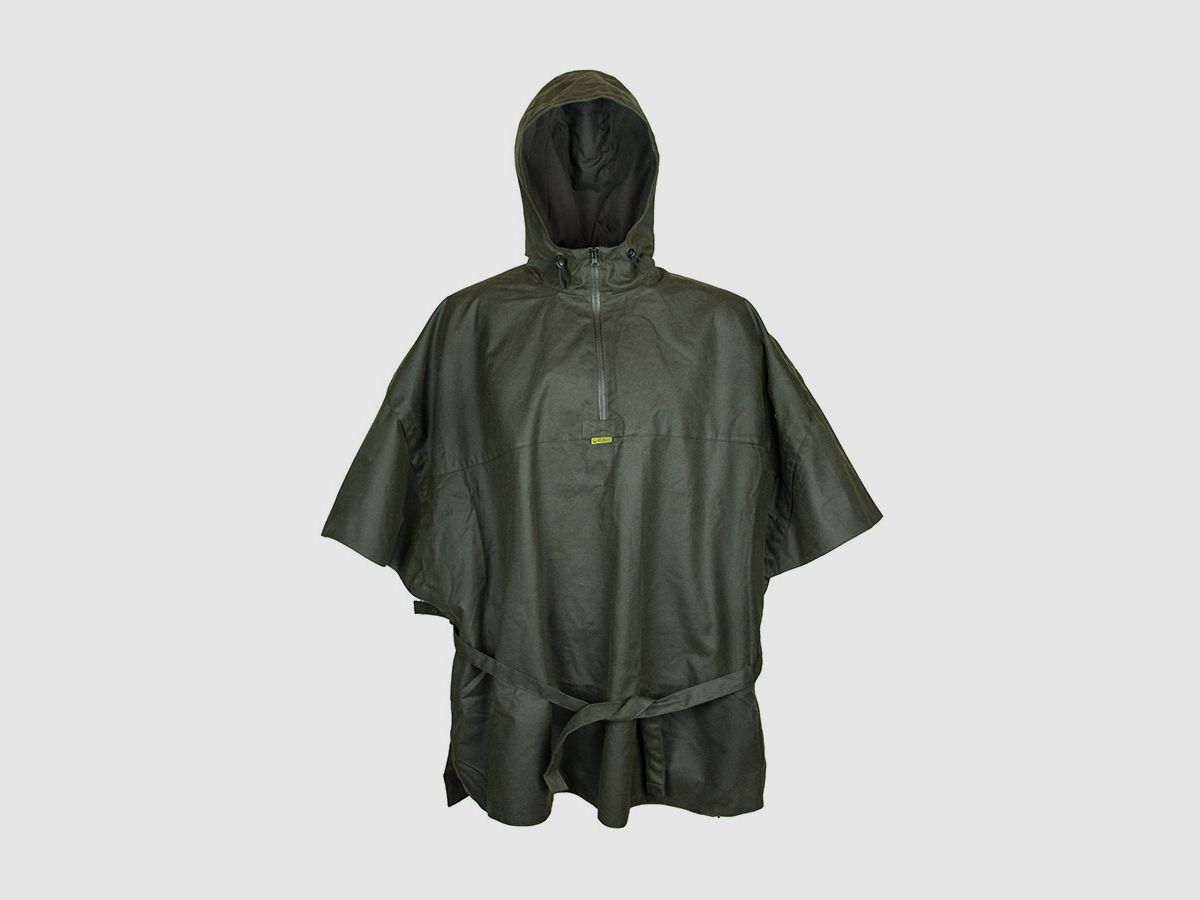 Capa de lluvia "Wassermann" de Waxcotton, Oliva