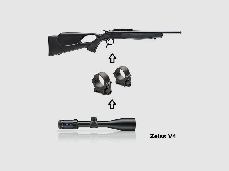 Bergara BA13 TD + Zeiss V4 3-12x56 + Montage + ... / Komplettpaket
