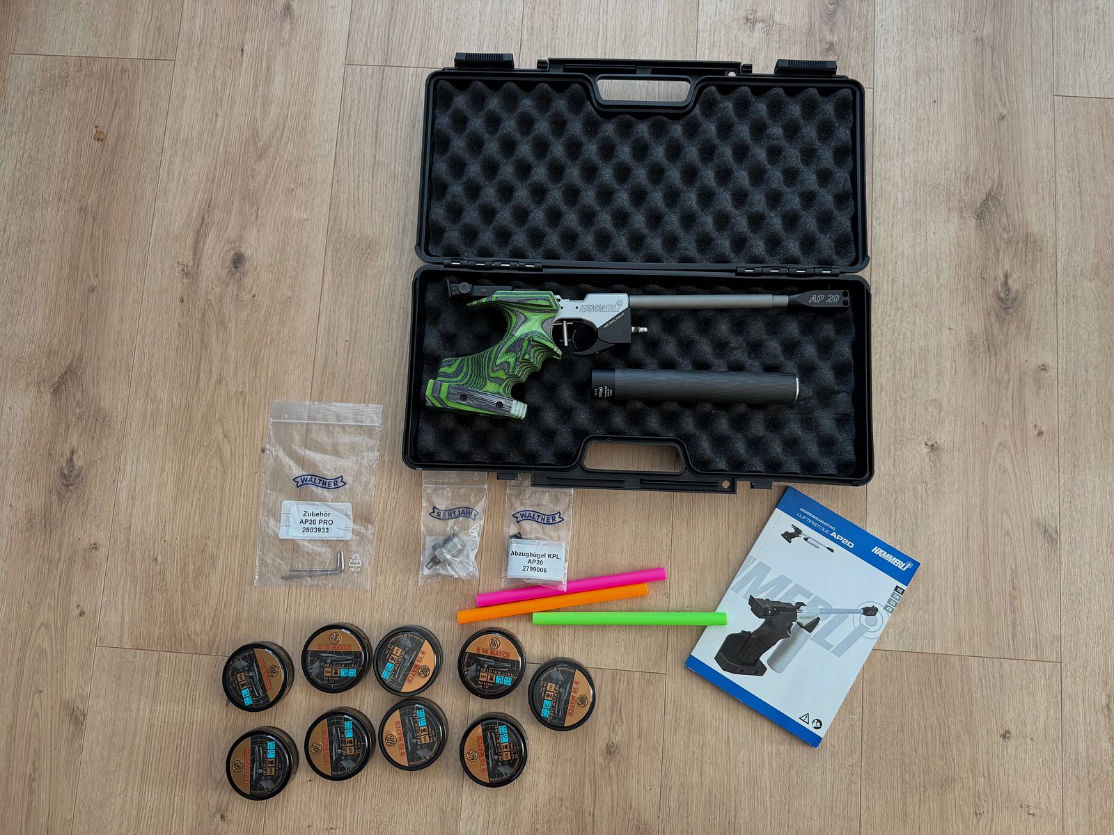 Hämmerli AP20 Pro Green Pepper pistolet pneumatyczny – jak nowy + 4.500 strzałów RWS R10 Match