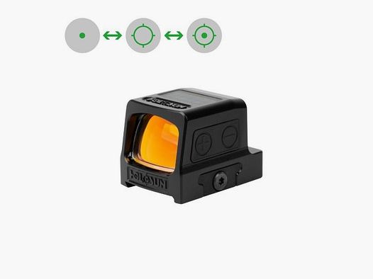 Holosun Mirino Reflex HE509T-GR-X2 con reticolo verde: Punto 2MOA, Circledot 32MOA e Cerchio 32MOA