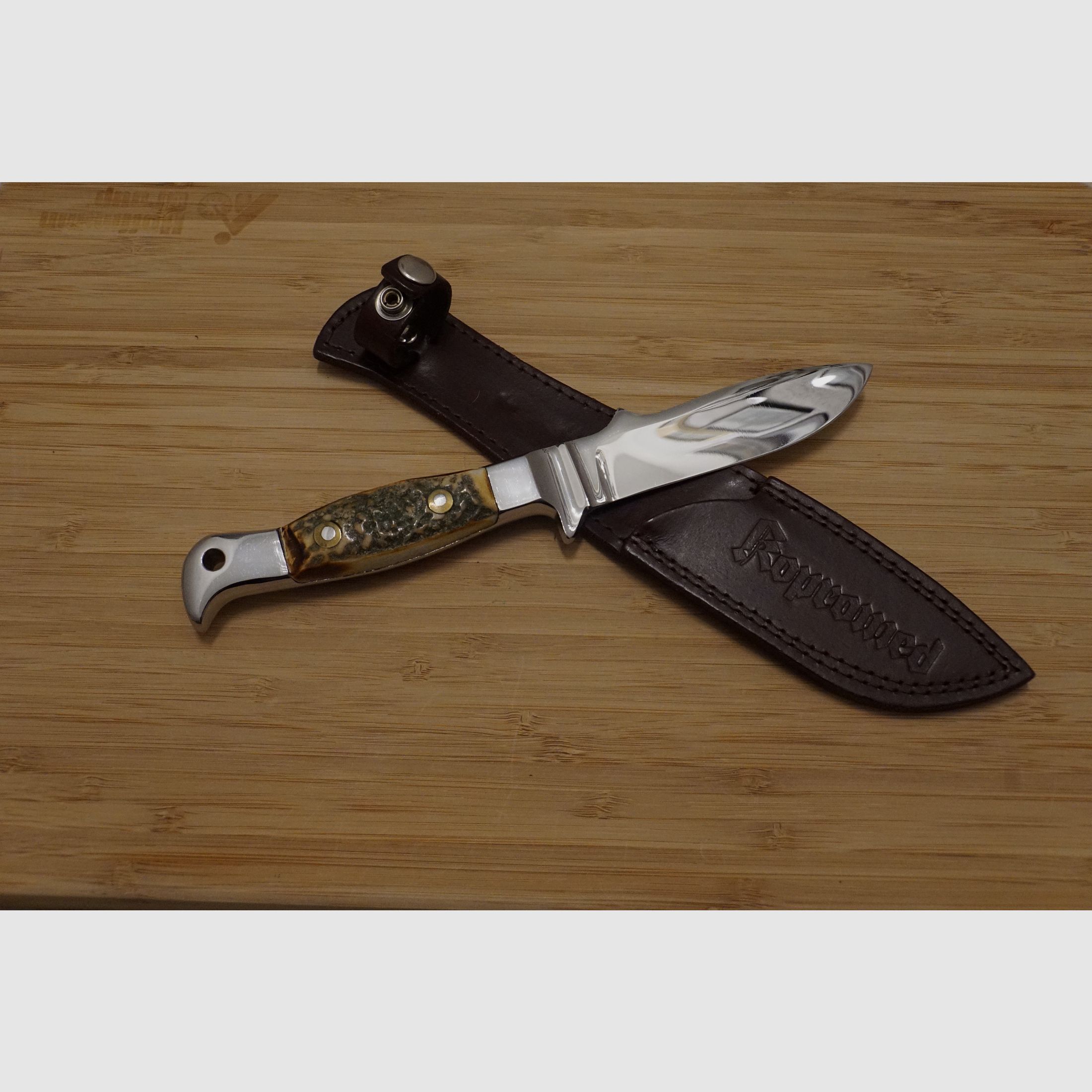 Kopromed Jagdmesser mit Original Lederscheide