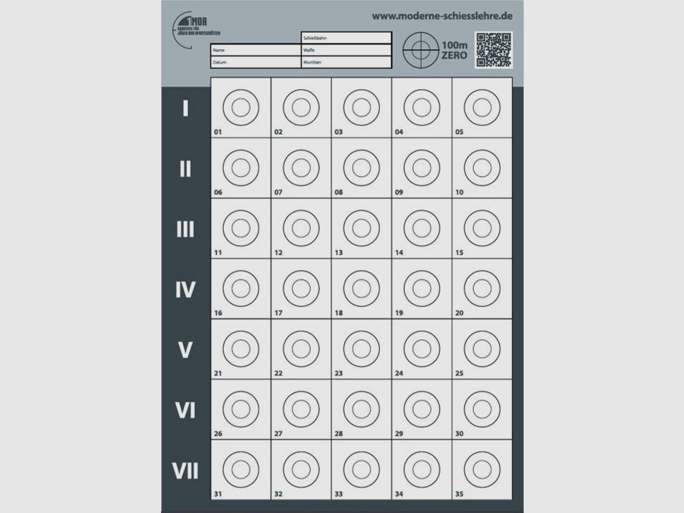 1MOA - Cible 100m Entraînement fr Longue Portée et tireurs PRS