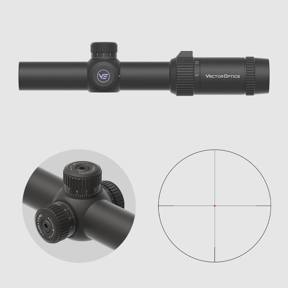 Vector Optics SCOC-54 Forester 1-5×24 FIBER
