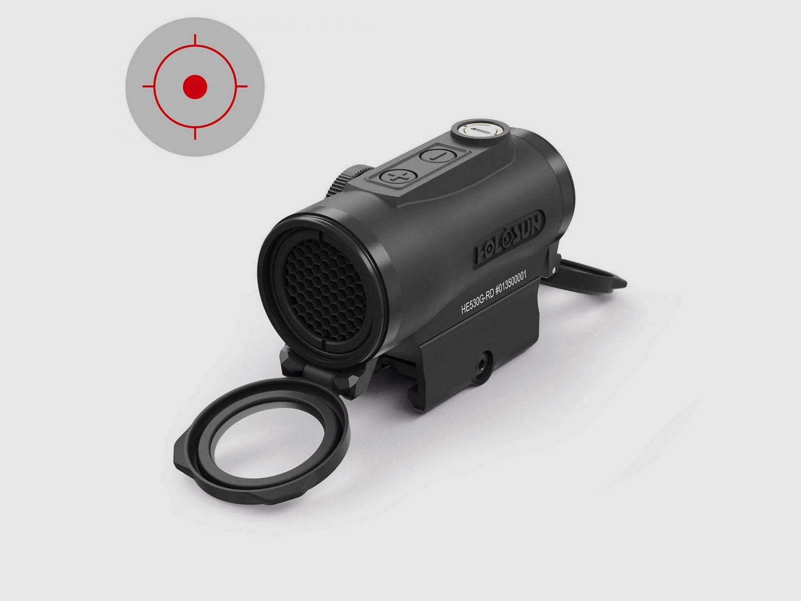 Holosun HE530G red dot sight reticle: Red