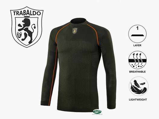 TRABALDO Long Sleeve Underwear T-shirt Dryarn Green Orange