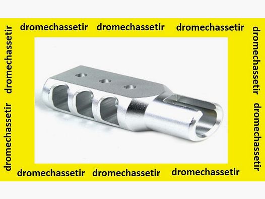Cache flamme a 3 events double ovale pour Ruger 10/22, couleur inox