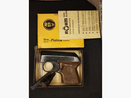 Pistolet kieszonkowy RG3s - Röhm RG 3 s pistolet alarmowy kal. 6mm Flobert (PTB 33-69) OVP