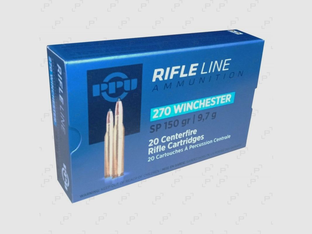 Box mit 20 Patronen für Großwild PARTIZAN SOFTPOINT Kaliber .270 WIN - 150 GR