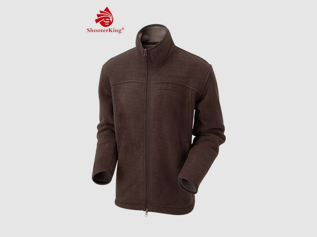 Shooterking Herren Fleece Jacke Forest braun 5XL