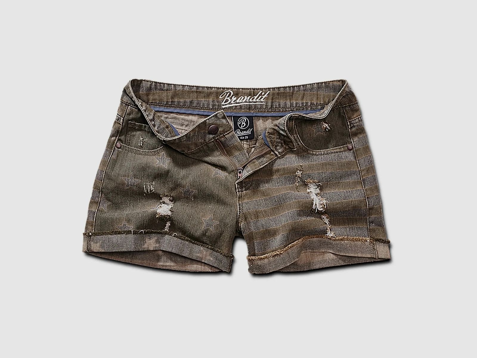 Brandit Hotpants Denim Stars and Stripes