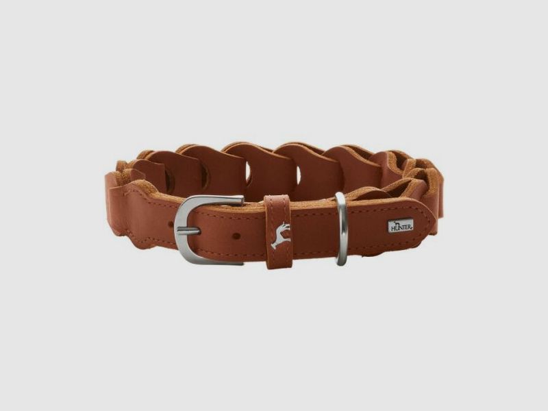 Hunter Halsband Solid Education Chain Cognac 50/S-M