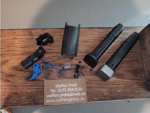 Walther Q5 / Q4 SF Ersatzteilsatz Abzug Magazine Griffschale Abzuggehäuse Adapterplatte mit Visier