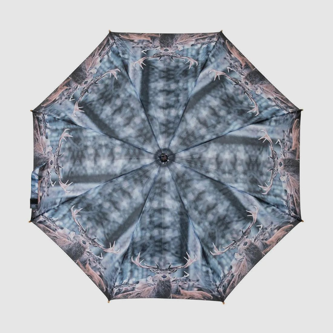 Regenschirm Hirsch mit Holzgriff