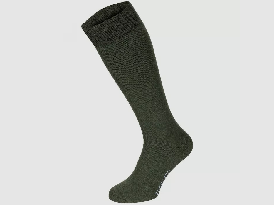 Calcetines de invierno, "Esercito", oliva, largos, paquete de 3 (39-42)