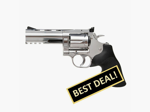 Dan Wesson 715 4" .177 Zilver 4,5mm Luchtdruk Co2
