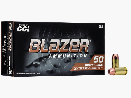 Blazer Pistolenmunition .40 S&W 11,7g Full Metal Jacket Brass