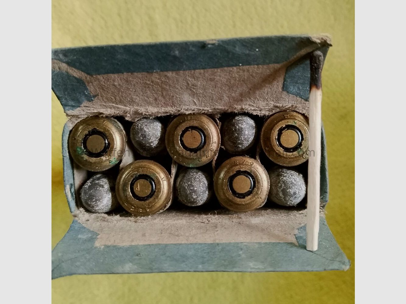 Fabbrica di munizioni Spandau 10 proiettili vivi M/71, immagine 3 di 5