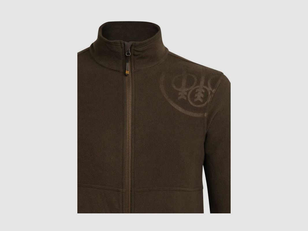 Beretta Fleecejacke braun Modell HP LOGO mit durchgehendem Reißverschluss Art. P3731 T2534 08AA BERETTA, Bild 3 von 6