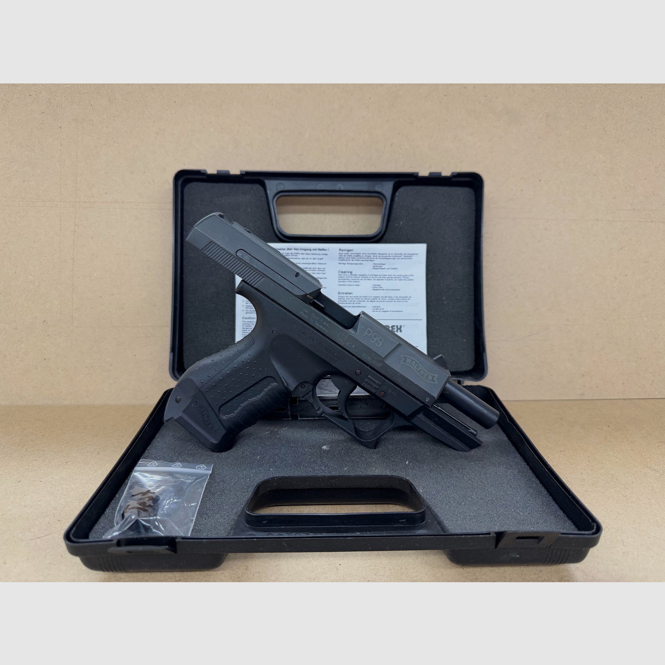 Walther P99 Schreckschuss 9mm P.A.K. – Frühserie PTB-762 mit originalem Entspanndrücker