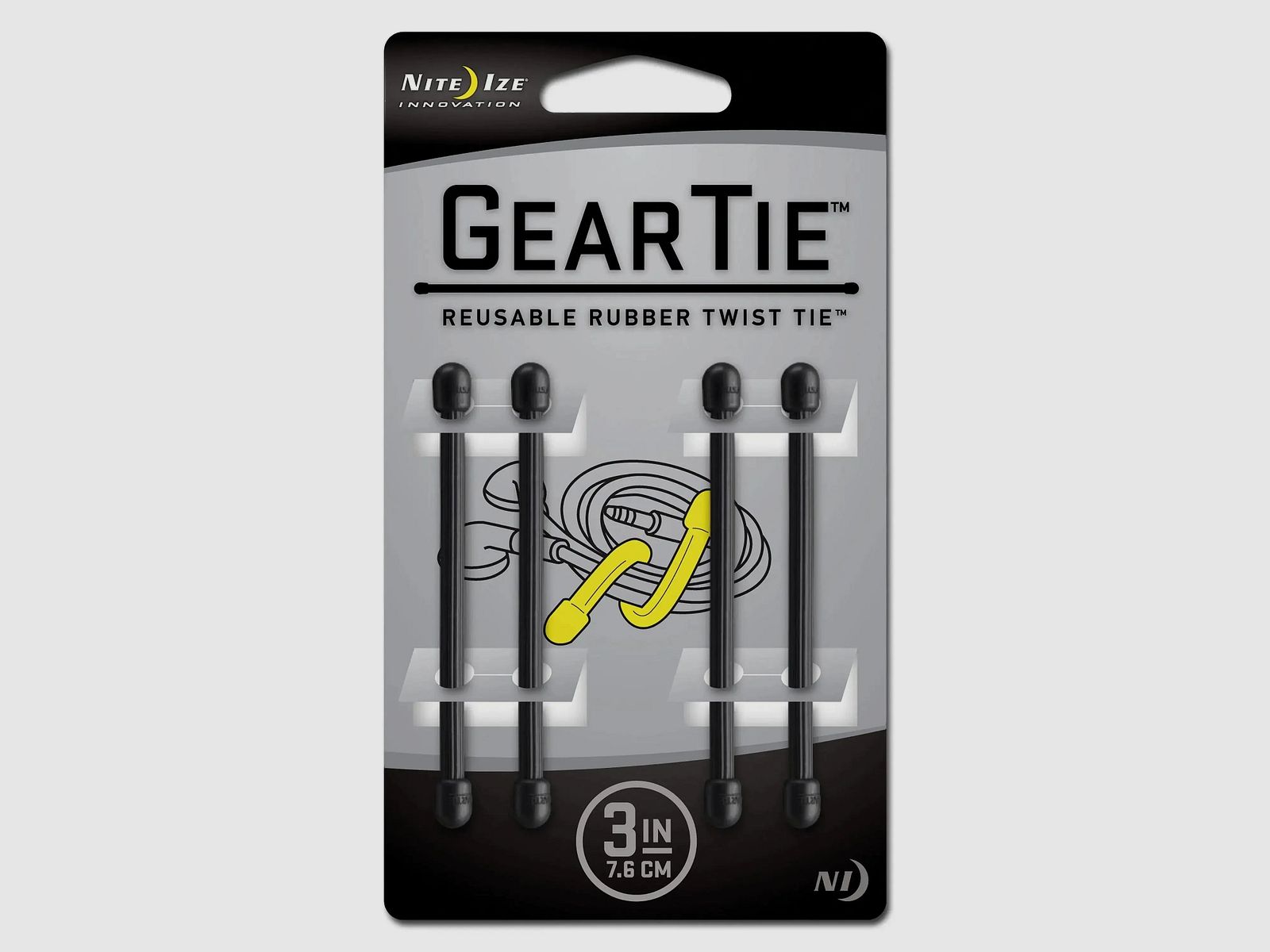 Nite Ize Nite Ize Gear Tie Original Gr.3 black 4-pack
