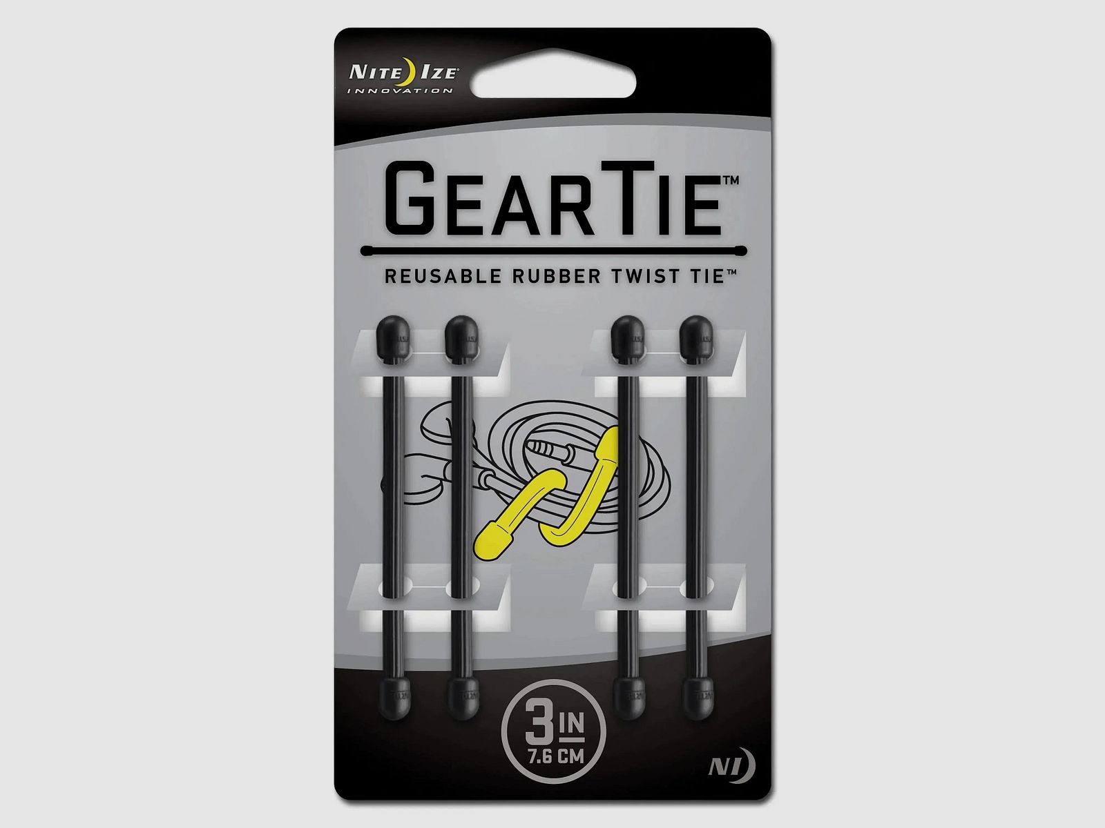Nite Ize Nite Ize Gear Tie Original Gr.3 schwarz 4er Pack