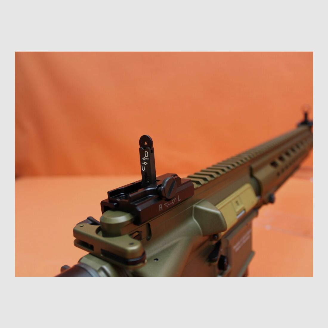 Heckler&Koch Ha.Büchse .223Rem Heckler&Koch/H&K MR223 A3 16,5" Lauf RAL8000 HKey L, Gas-Piston-System AR-15/HK416