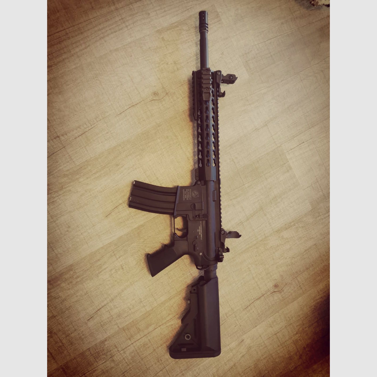 Softair m4 A1 Carabina Colt (semiautomática) Set completo (0.5-1 Joule)