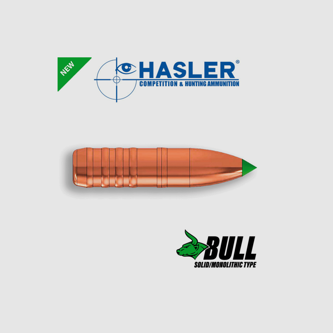 HASLER – OGIVA BULL Cal. 30 167 gr CB 0,510 – 5 anelli (50 pz)