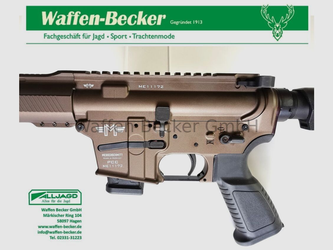 Messerschmitt, Weapons Schumacher Messerschmitt AR15-9 PCC Cal. 9mm Luger Sport 10.5" bronze