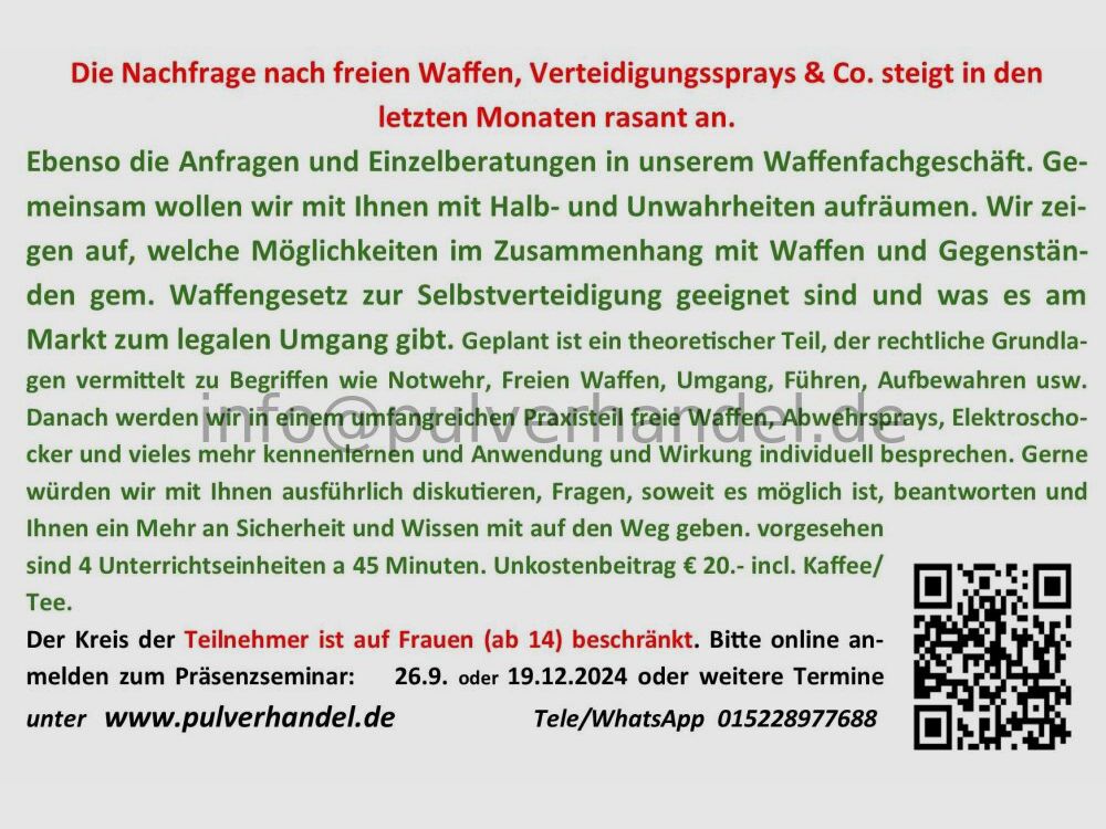 Selbstschutzseminar für Frauen Seminar Schulung Lehrgang Freie Waffen und Gegenstände, Bild 2 von 3