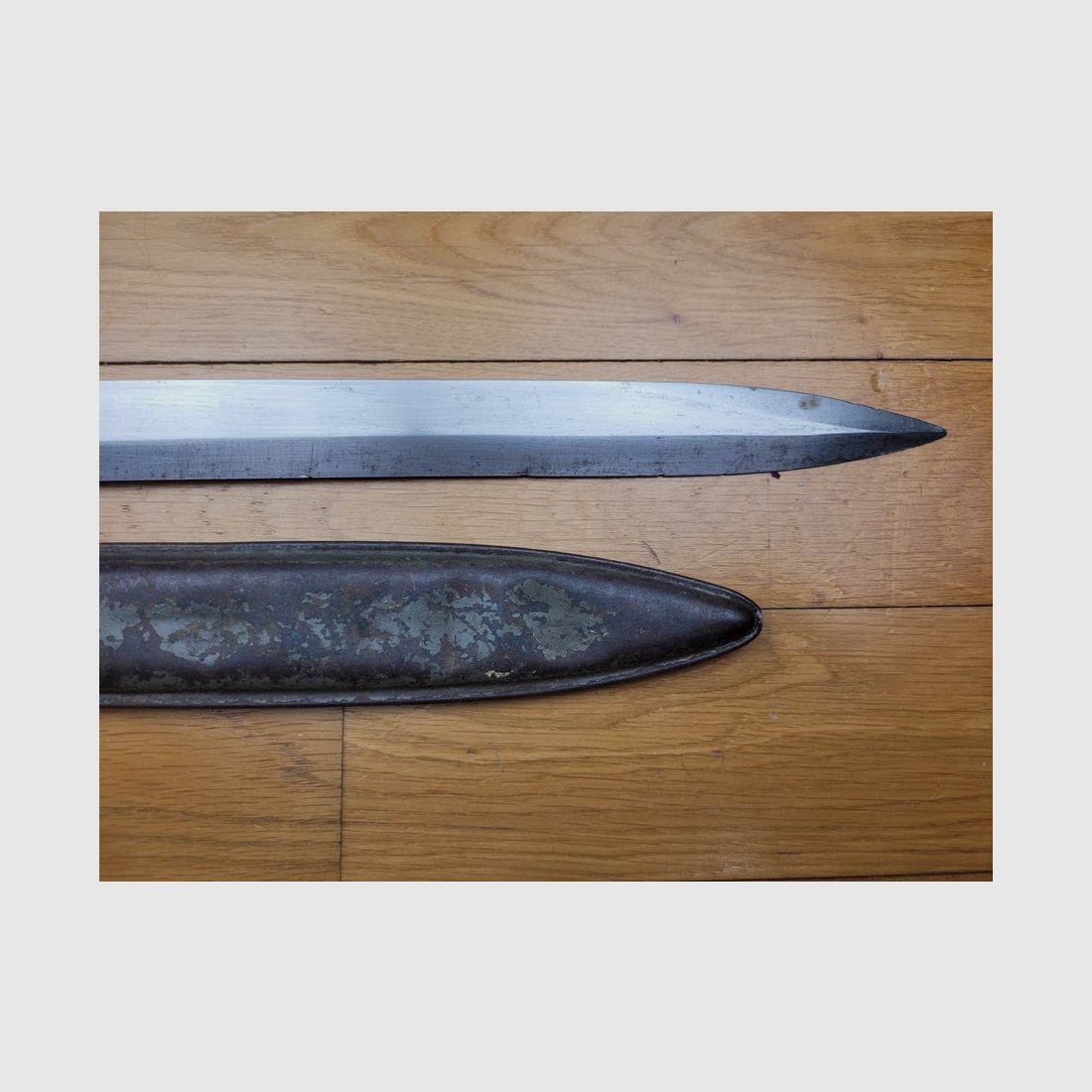 Bella e rara baionetta tedesca di ricambio manico in ottone 1914-1918 – EB22 – Fodero FAG – TBE, immagine 4 di 11