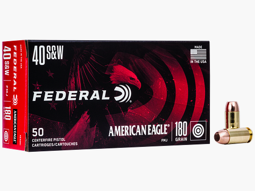 Federal Pistol Ammunition American Eagle .40 S&W 11.7g Full Metal Jacket