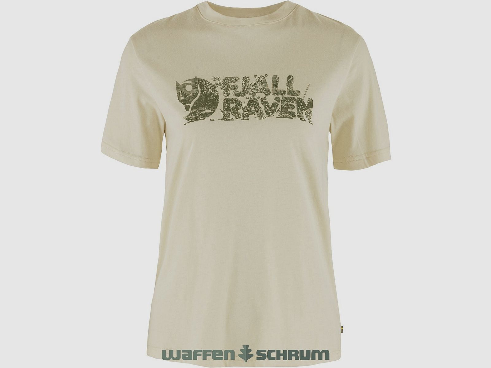 Fjällräven T-Shirt Lush Logo Chalk White