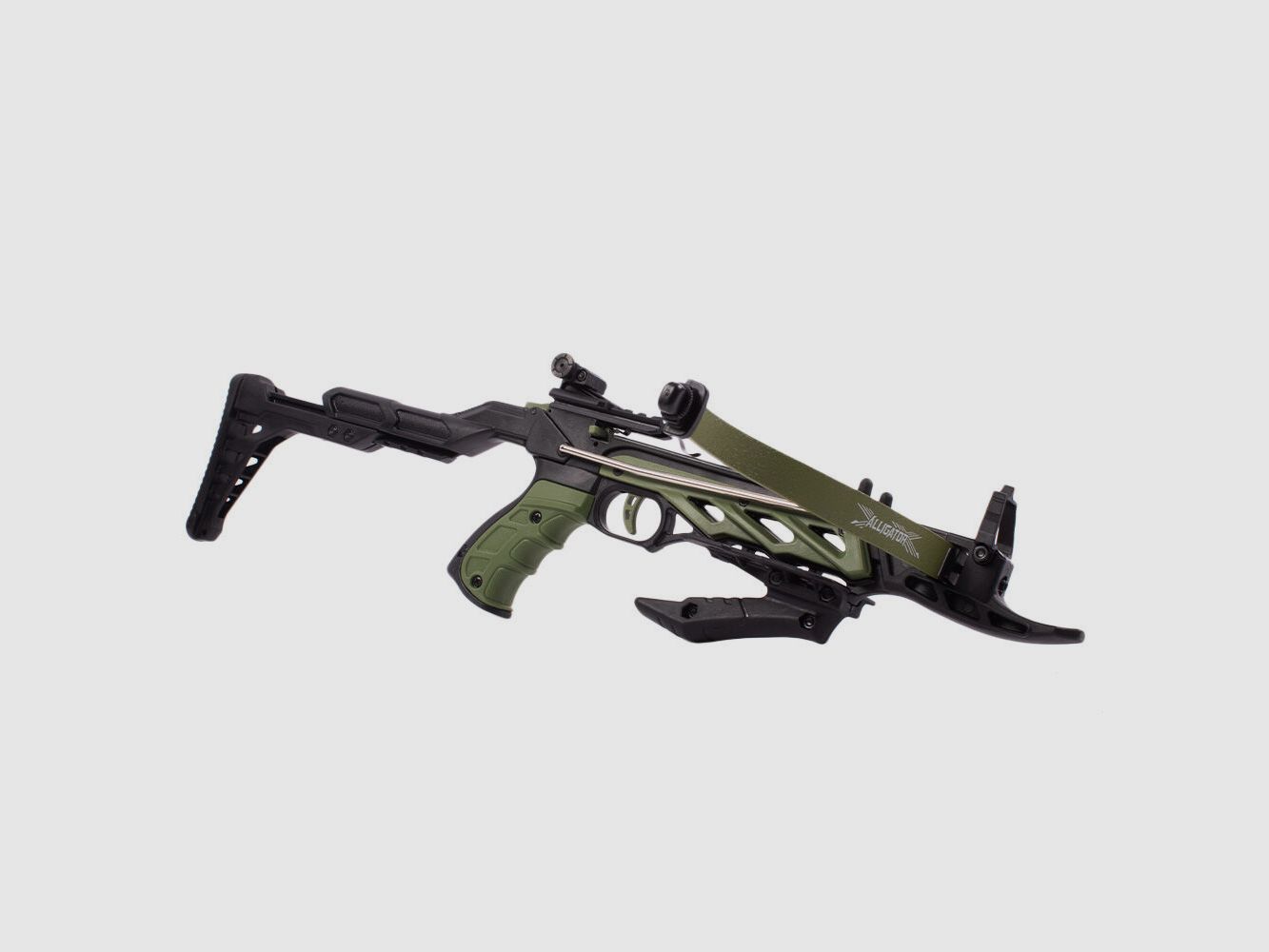 Man Kung Alligator 2 Pistolenarmbrust 80 lbs Dual Tone Oliv