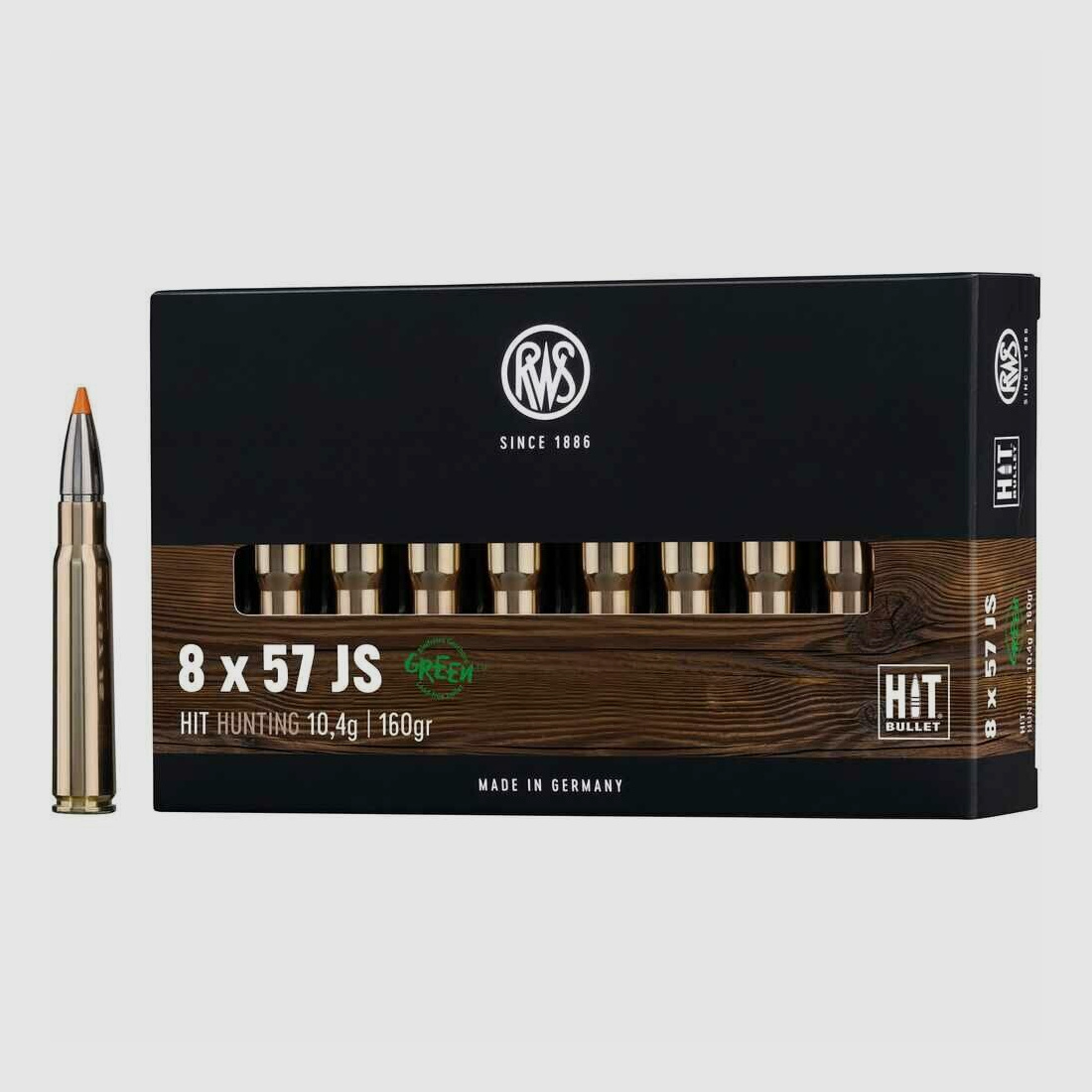 RWS 8x57JS HIT 160grs / 10,4g