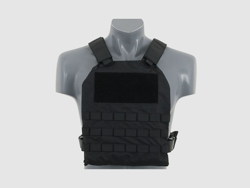 Simple Plate Carrier with Dummy Soft Armor Inserts - Black