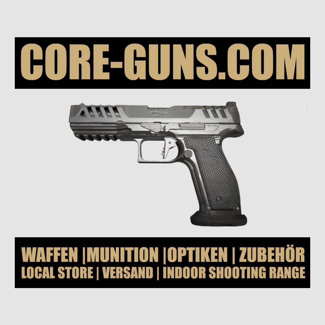 Walther PDP Steel Frame Full Size Match Semi-Automatic Pistol 9mm available immediately MSRP: €2200